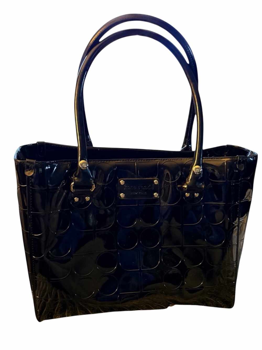 Kate Spade Quinn Embossed Ace of Spades Patent Leather Satchel
